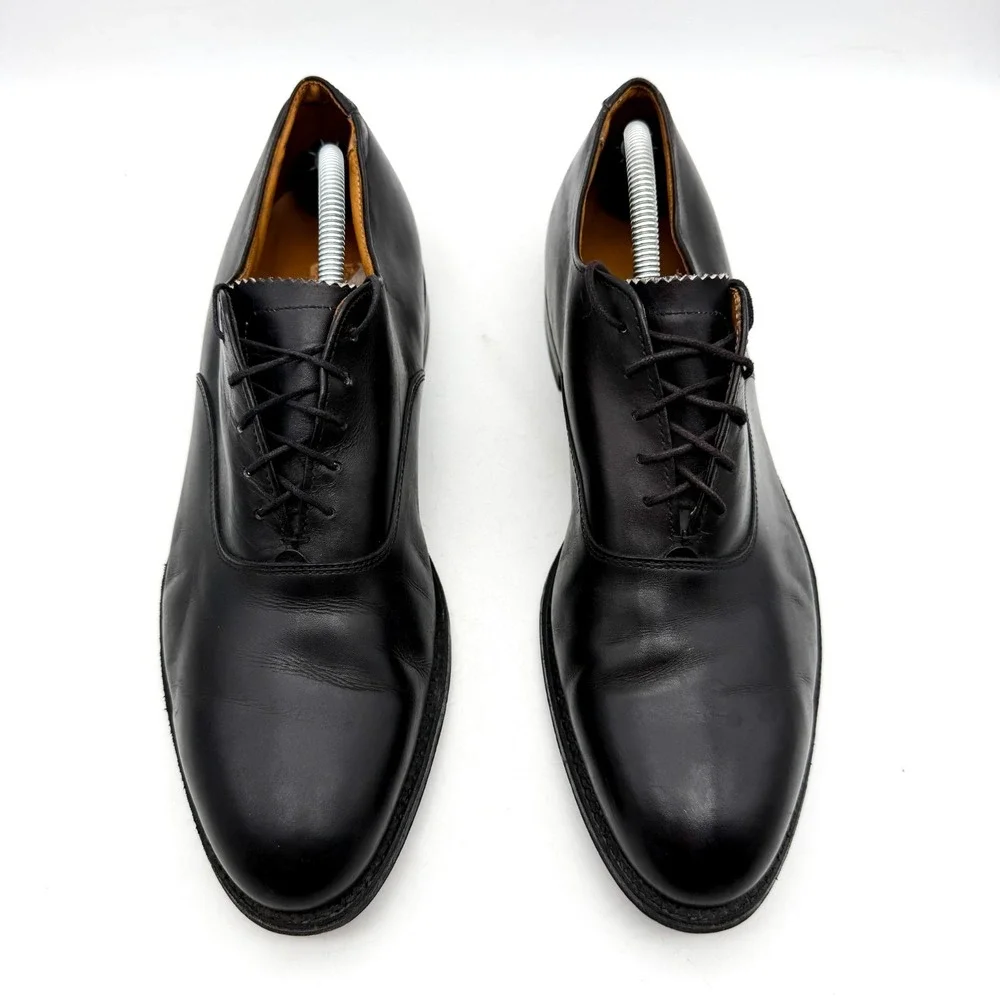 Alden 932 Plain Toe Bal Oxford Mens Size 11 B/D Black Leather Dress Shoes